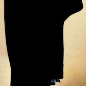 Black slacks, straight leg